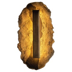 ASEA No. 6 Sculptural Wall Light in Stoneware and Brass