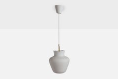ASEA, Pendant Light, Brass, Glass, Sweden, 1950s