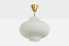 ASEA, Pendelleuchte, Glas, Messing, Schweden, 1950er Jahre