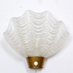 Aplique de pared «Coquille» de ASEA con forma de concha, Suecia, década de 1940