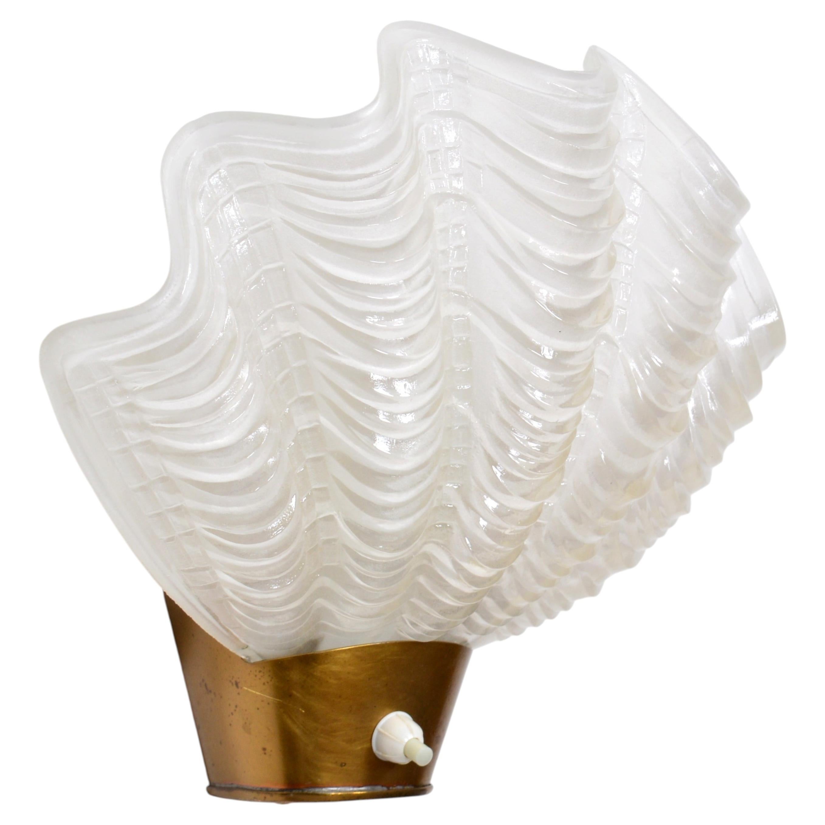 ASEA Shell Shaped "Coquille" Wall Sconce, Sweden 1940s