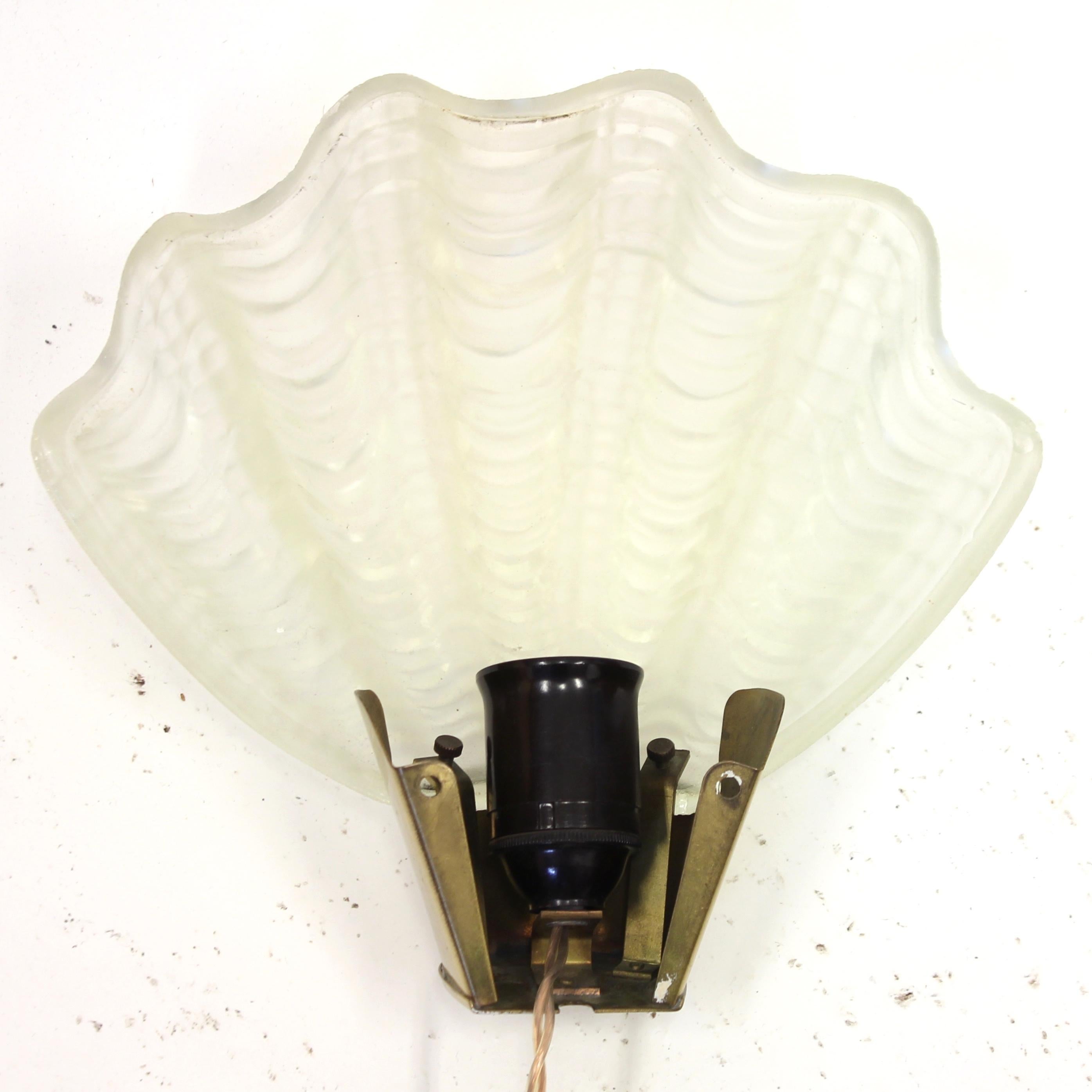 20th Century ASEA, Shell Shaped Wall Light, 1950s