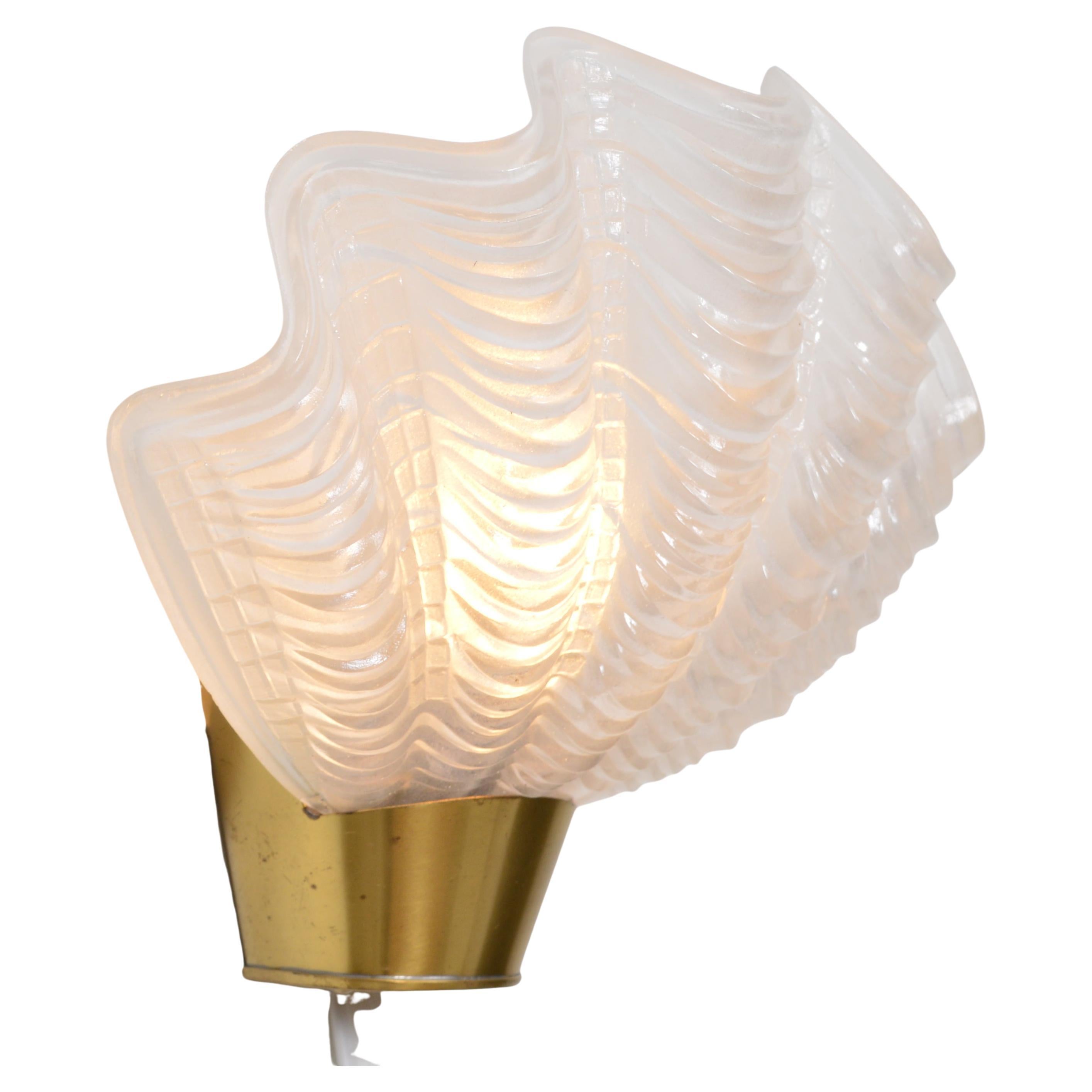 ASEA Skandia Shell Shaped "Coquille" Wall Sconce, Sweden 1940s