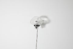 ASEA Swedish Blown Bubble Glass Wall Sconce with Black Metal Frame