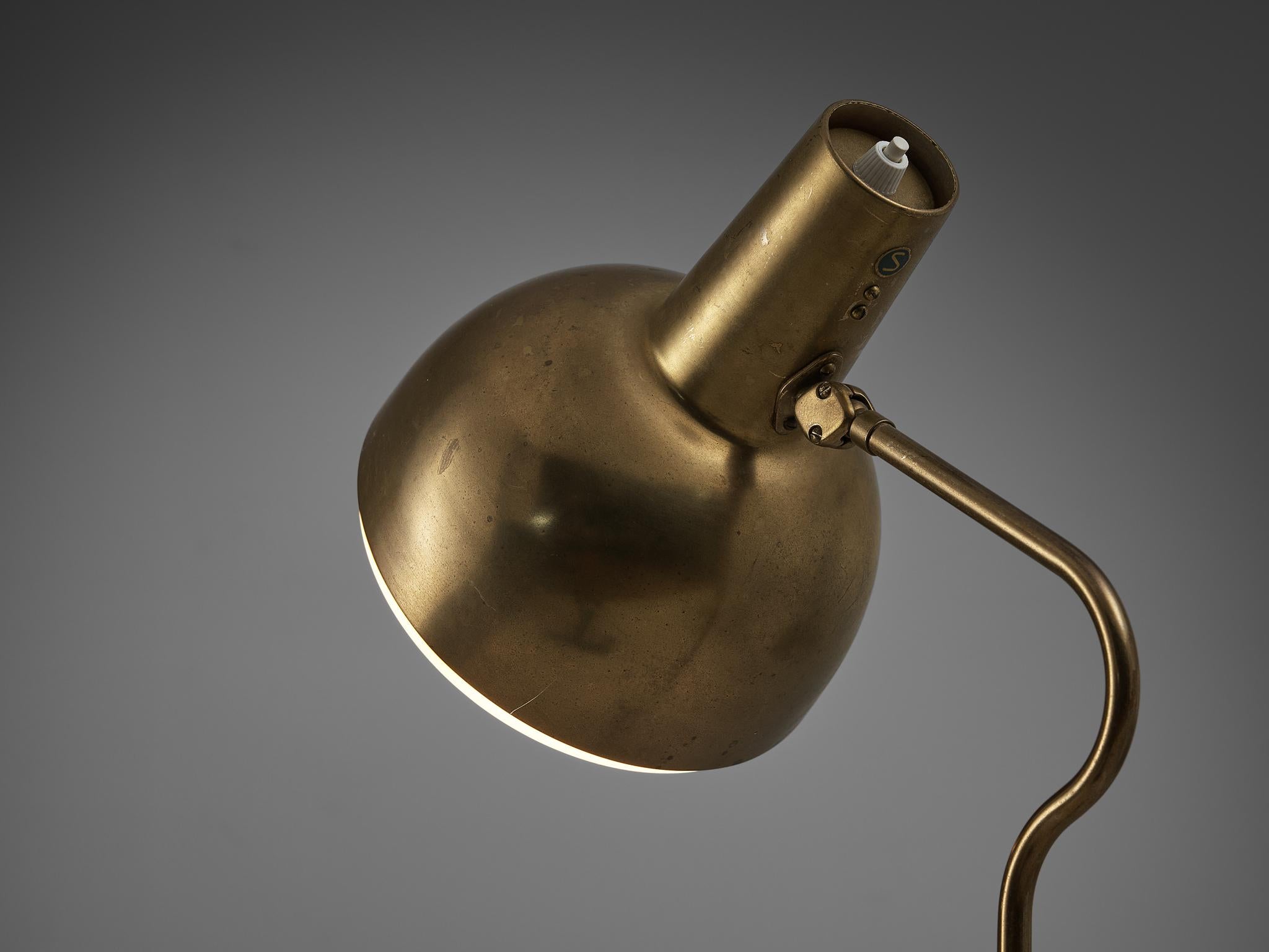 Scandinavian Modern ASEA Swedish Floor Lamp in Brass