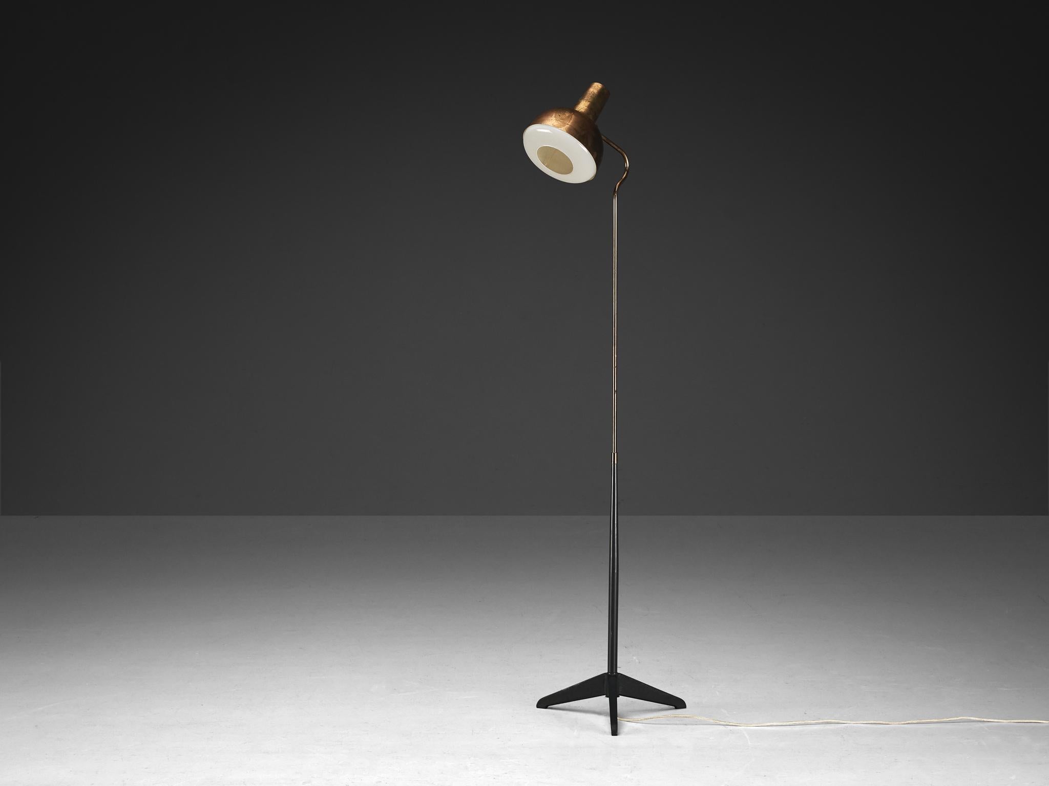 Metal ASEA Swedish Floor Lamp in Brass  For Sale