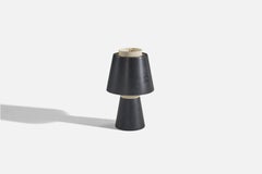 ASEA, Table Lamp, Black and White Metal, Sweden, 1950s