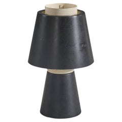 ASEA, Table Lamp, Black and White Metal, Sweden, 1950s