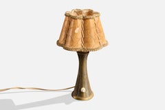 ASEA, Tischlampe, Messing, Pergamentpapier, Schweden, 1950er Jahre