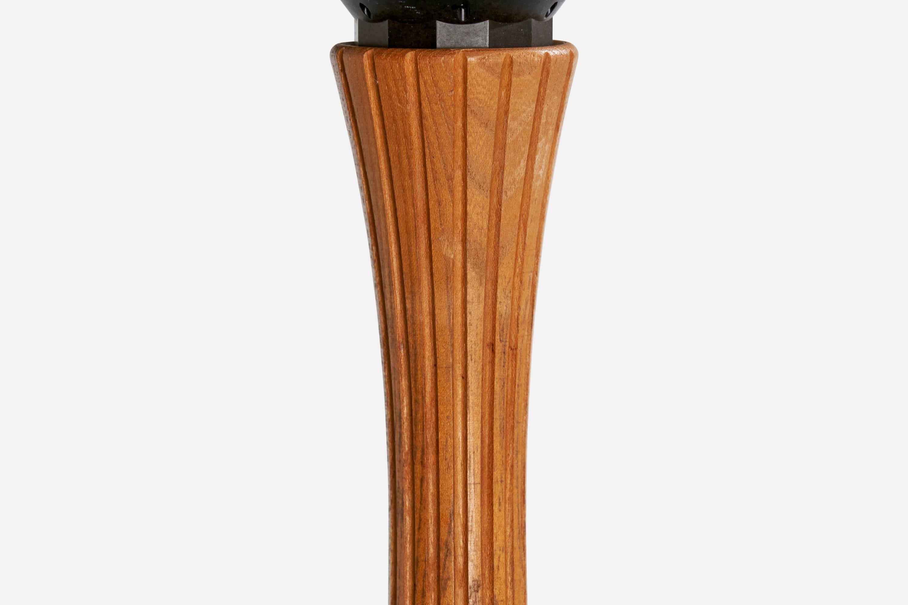 ASEA, lampe de table, laiton, Wood, Fabrice, Suède, années 1950 Bon état - En vente à High Point, NC