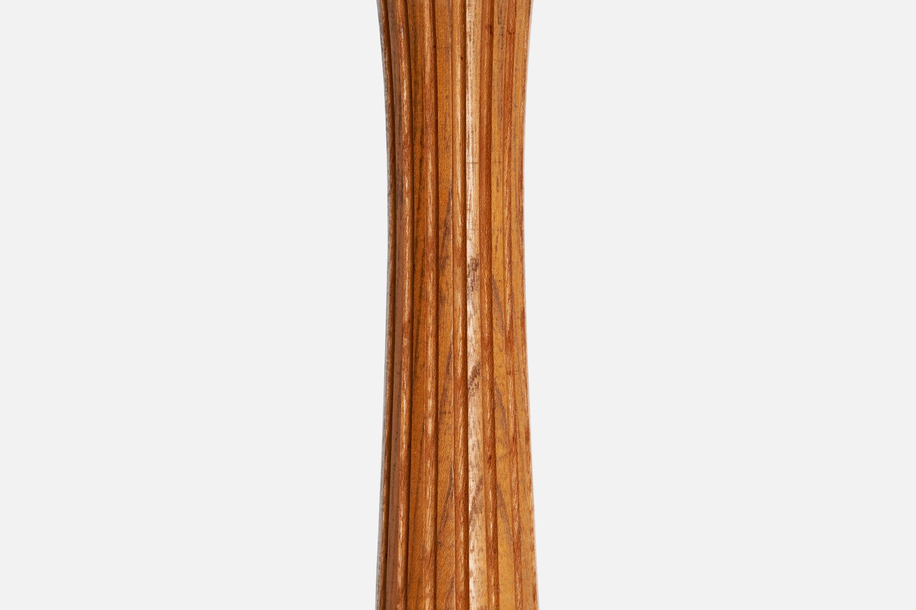 Milieu du XXe siècle ASEA, lampe de table, laiton, Wood, Fabrice, Suède, années 1950 en vente