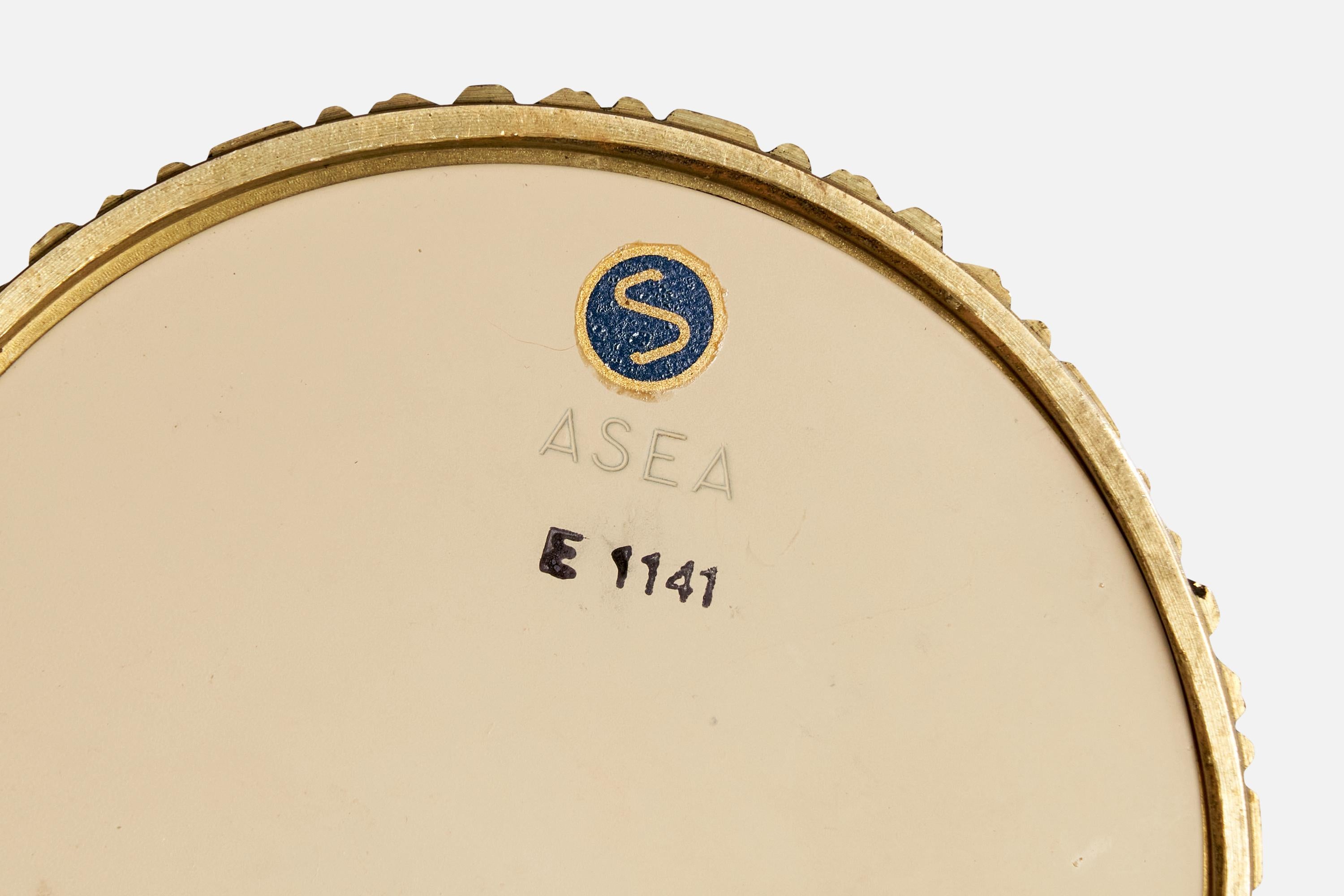 ASEA, lampe de table, laiton, Wood, Fabrice, Suède, années 1950 en vente 2