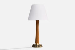 ASEA, Table Lamp, Brass, Wood, Sweden, 1950s