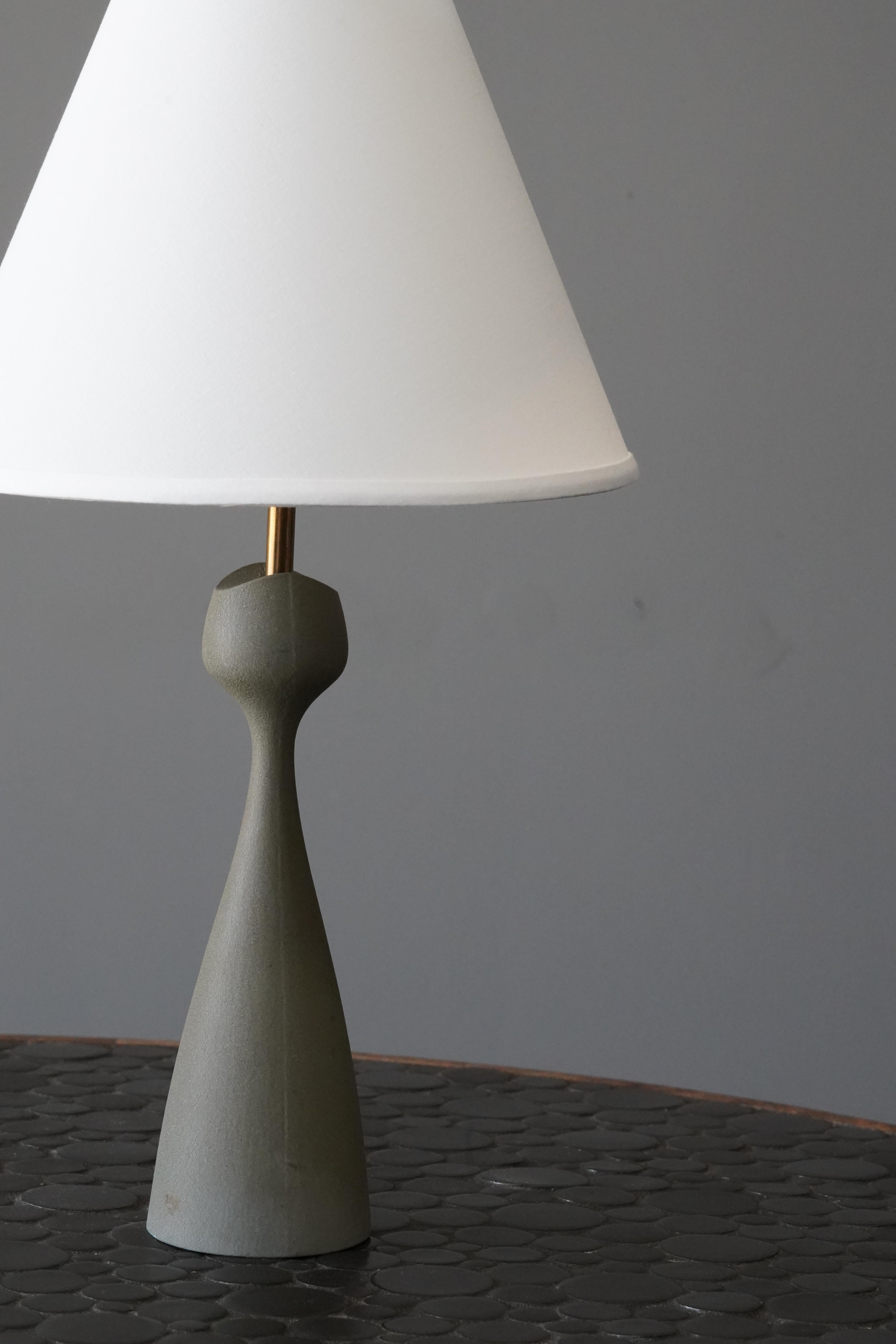 Mid-Century Modern ASEA, Table Lamp, Lacqured Metal, Brass, Sweden 1950s