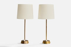 ASEA, Table Lamps, Brass, Sweden, 1950s