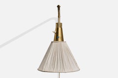 ASEA, Wall Light, Brass, Fabric, Sweden, 1950s