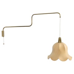 ASEA, Wall Light, Brass, Fabric, Sweden, 1950s