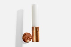 ASEA, Wall Light, Copper, Glass, Sweden, 1950s