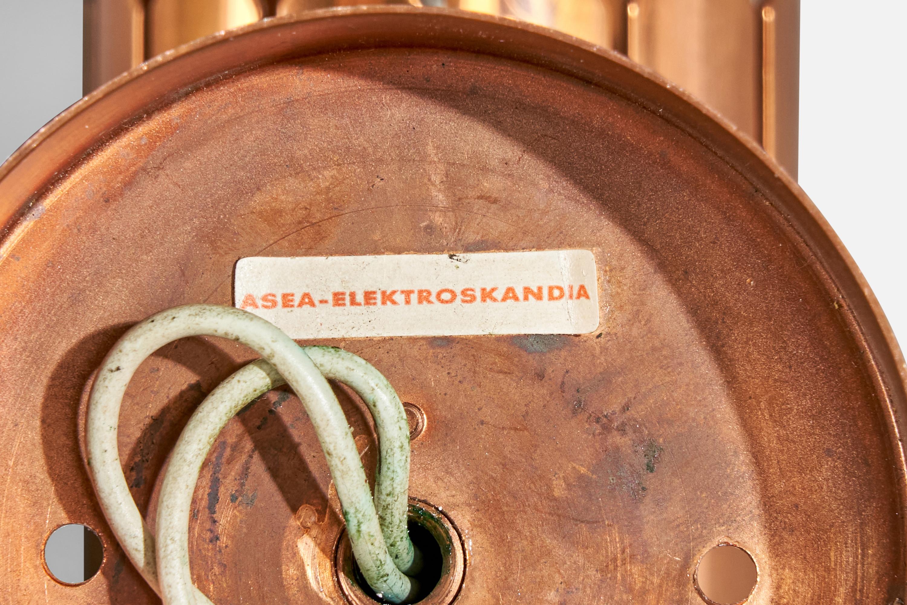 ASEA, Applique, Rame, Vetro, Svezia, anni '50 in vendita 2