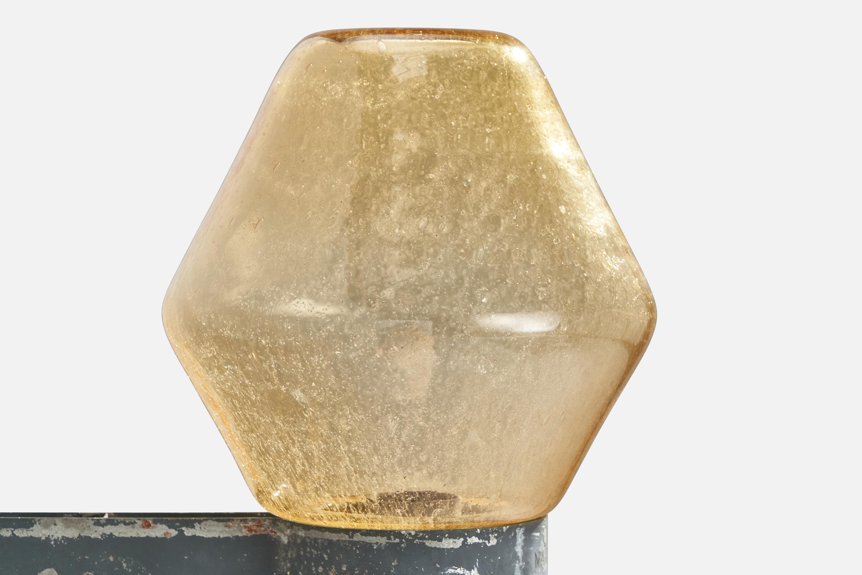 Mid-20th Century ASEA, Wall Light, Metal, Glass, Sweden, 1940s