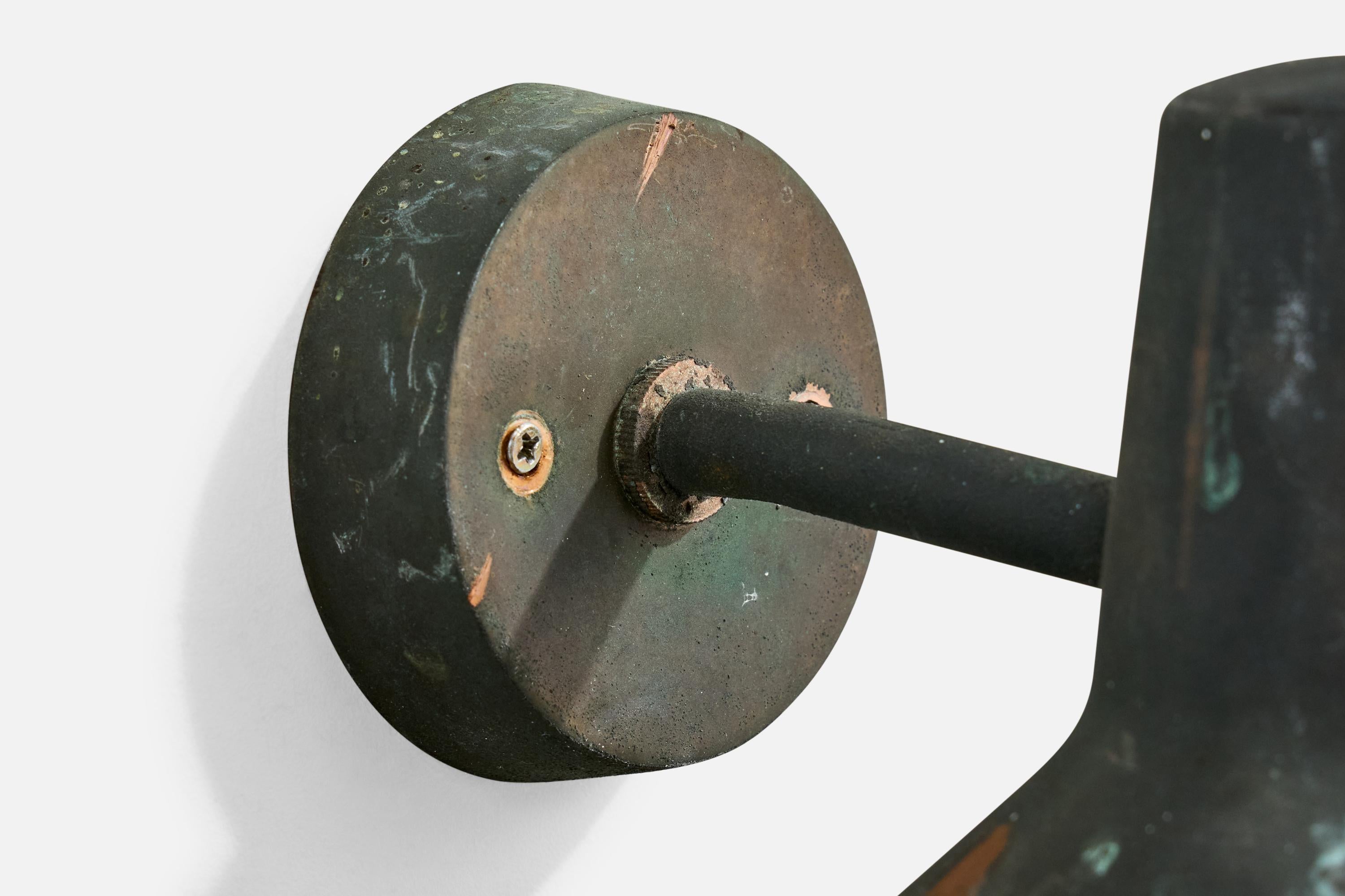 Mid-20th Century ASEA, Wall Lights, Copper, Sweden, 1940s For Sale