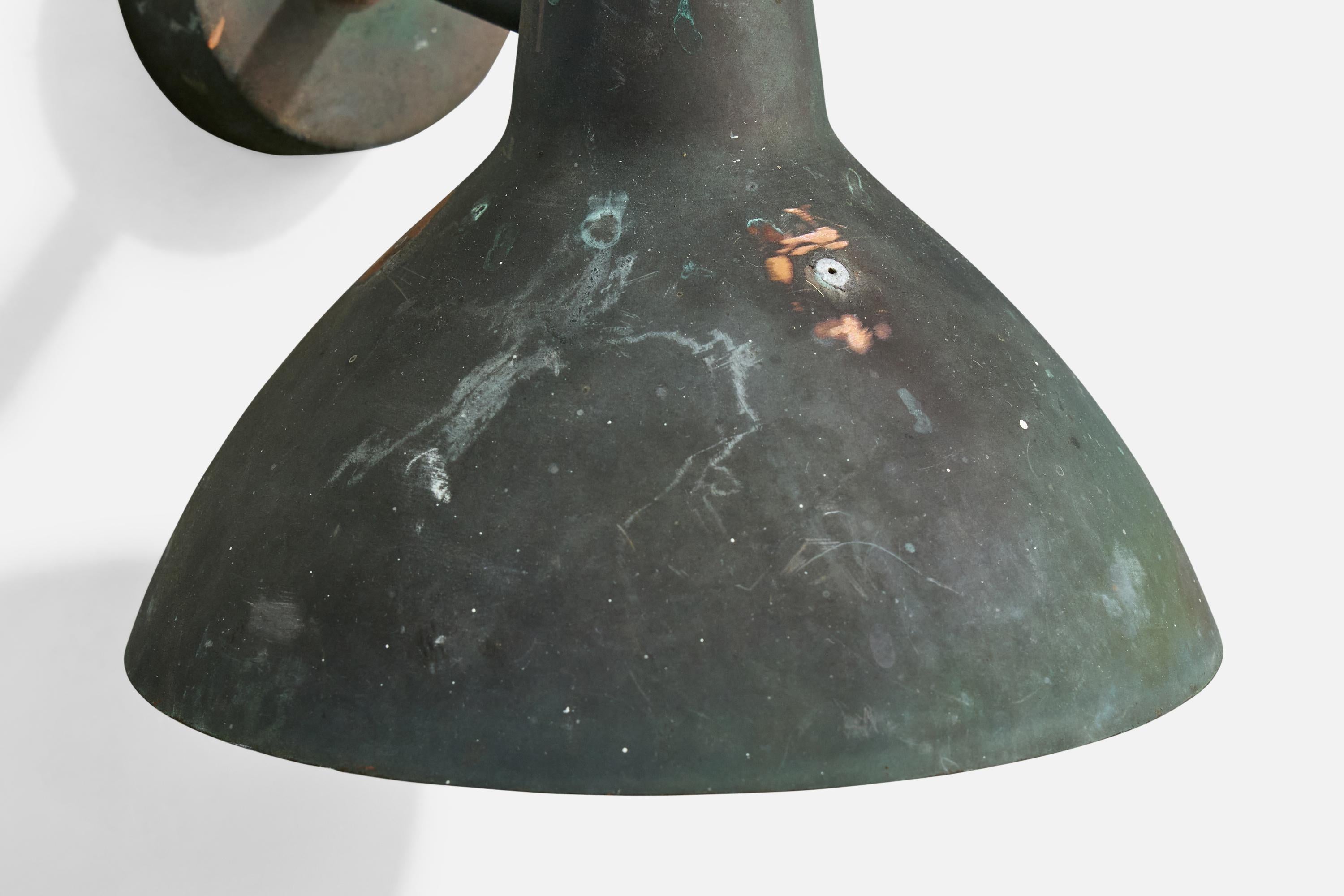 ASEA, Wall Lights, Copper, Sweden, 1940s For Sale 1