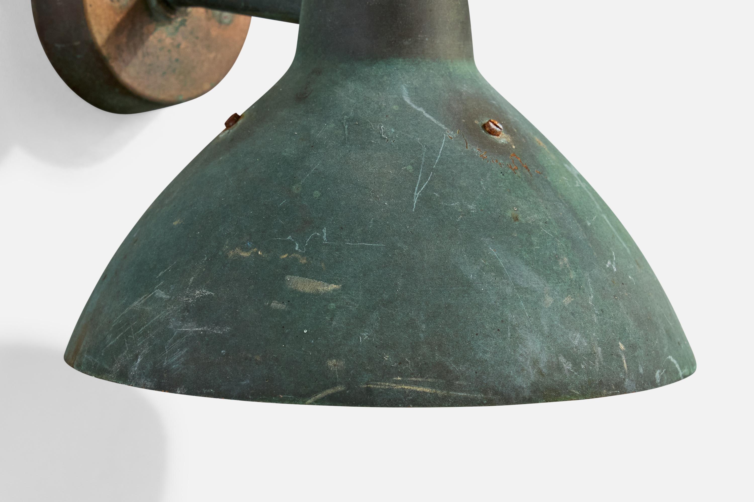 ASEA, Wall Lights, Copper, Sweden, 1940s For Sale 3