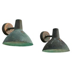 ASEA, Wall Lights, Copper, Sweden, 1940s