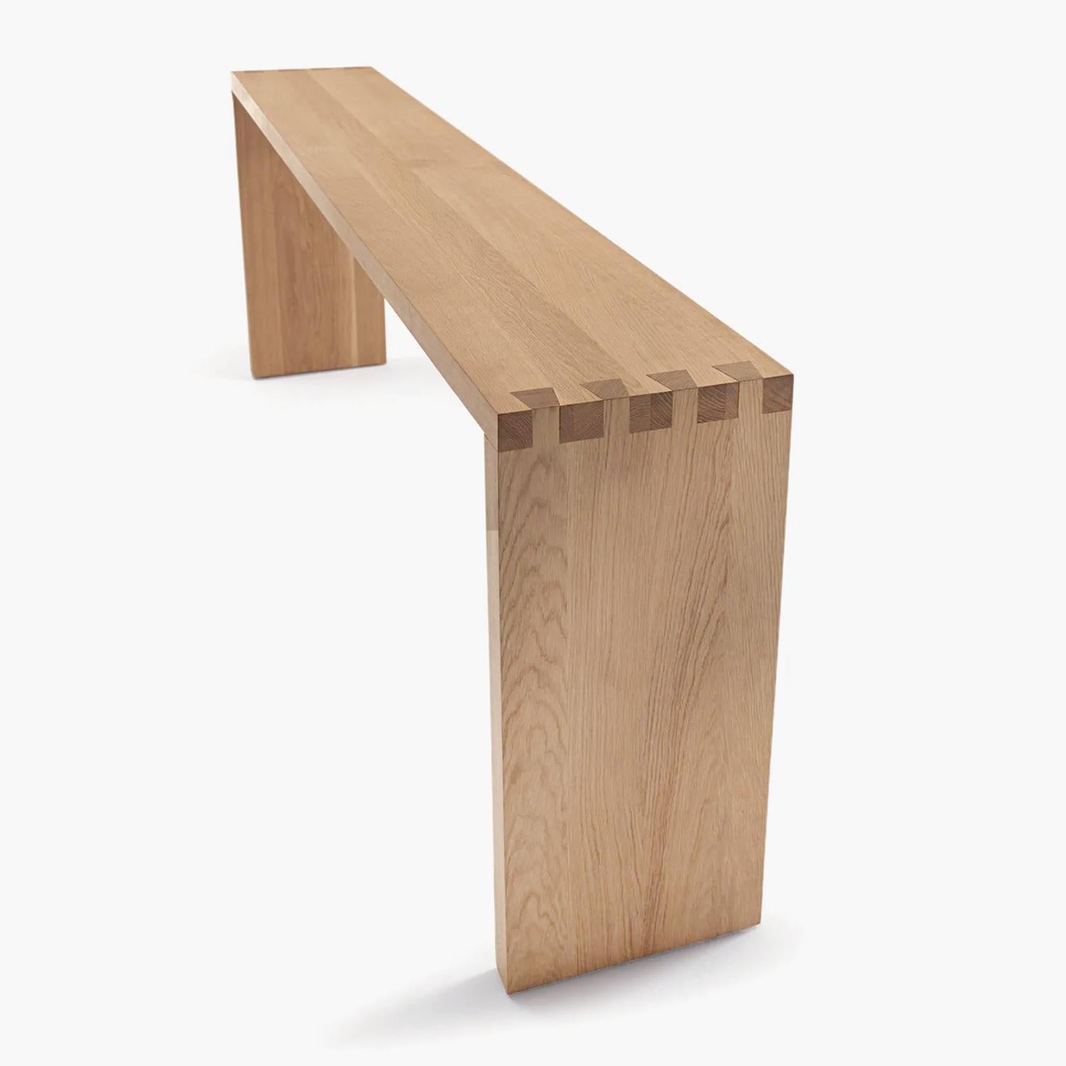 Italian Aselta Oak Console Table For Sale