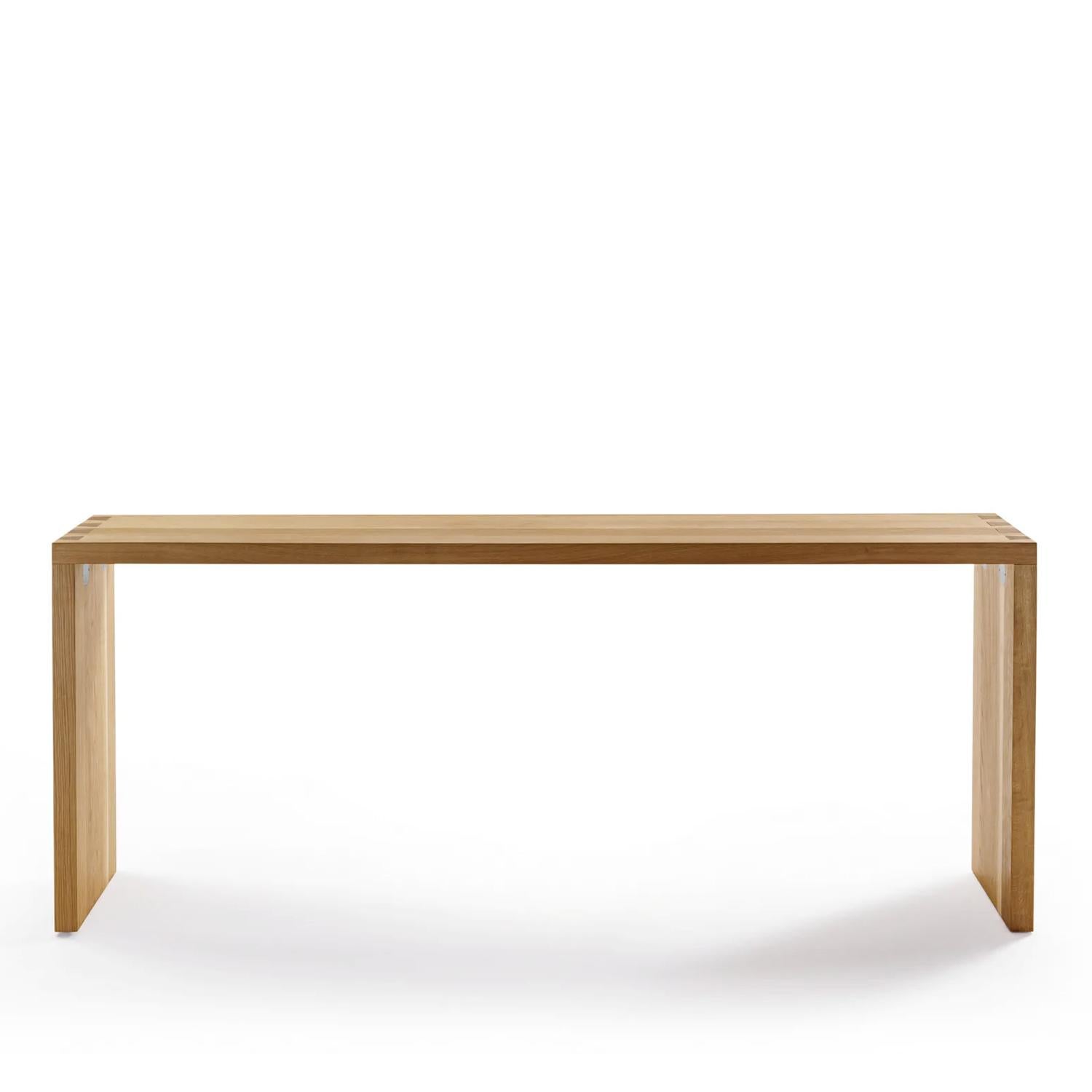 Hand-Crafted Aselta Oak Console Table For Sale