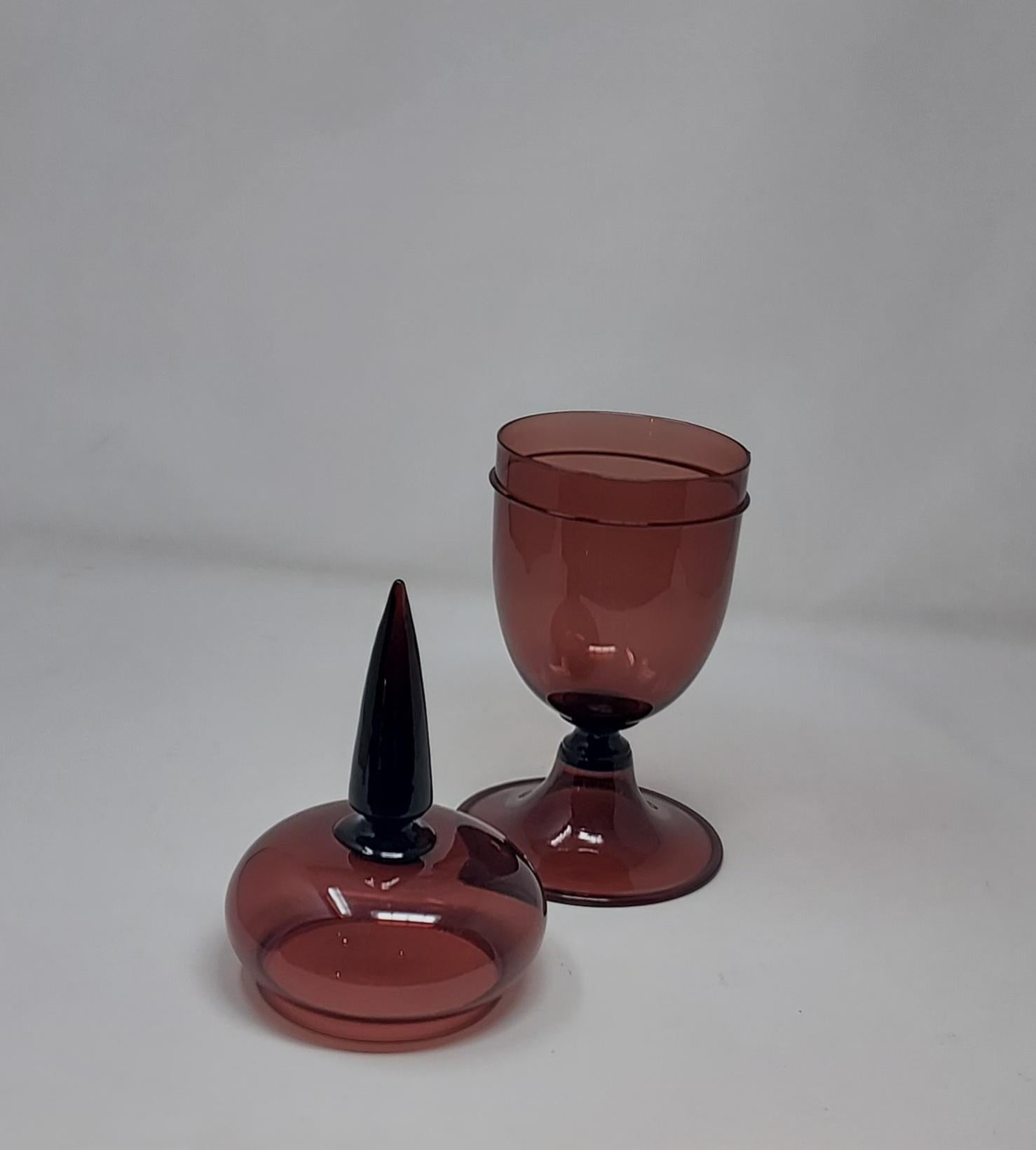Ensemble de trois pots conçu par Paolo Venini pour Venini, 1959. Bon état - En vente à Brussel, BE