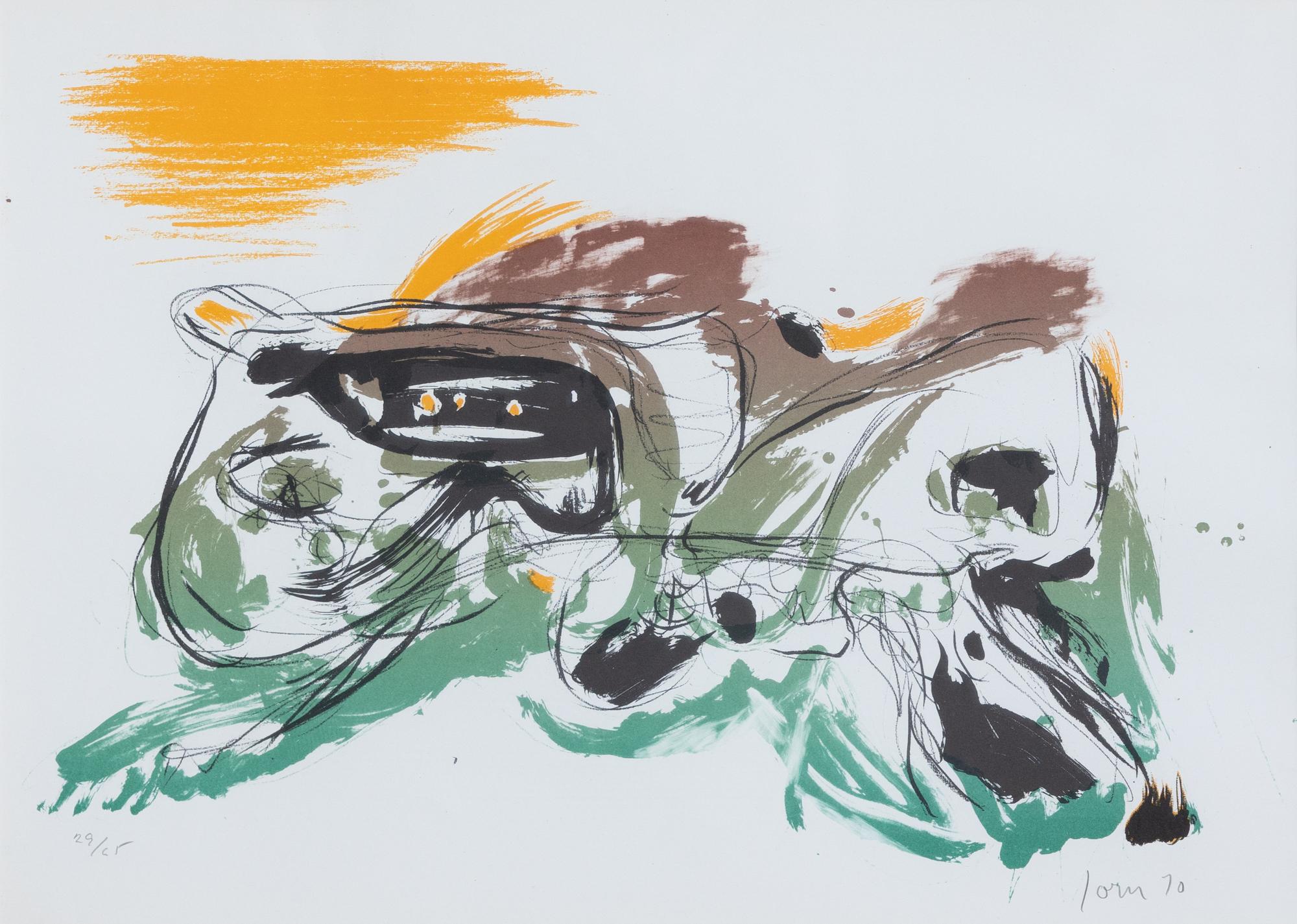 Asger Jorn (1914-1973)  CUBA - Lithographie couleur - 1970 en vente 1