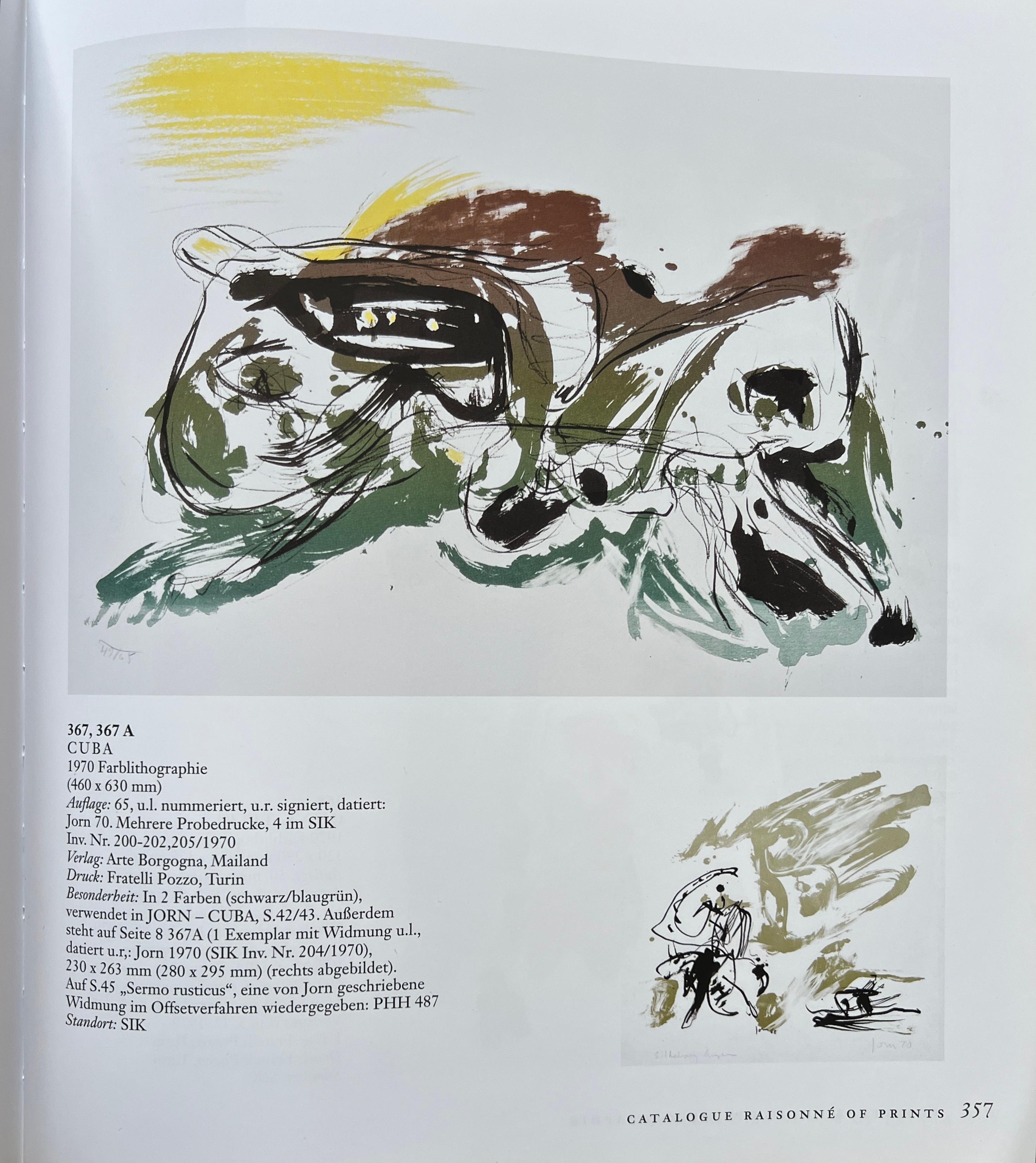 Asger Jorn (1914-1973)  CUBA - Lithographie couleur - 1970 en vente 6