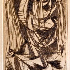 Asger Jorn (1914-1973) - Kaltnadelradierung auf Papier - 1945
