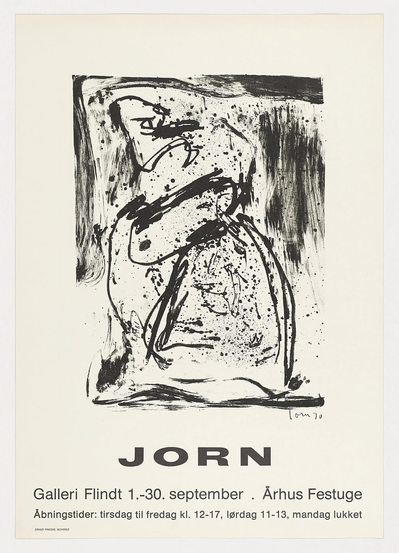 Asger, Jorn 1978 Original Inutilisé Vintage Exhibition Lithograph Poster Galerie