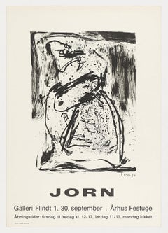 Asger Jorn 1978 Original sin usar Vintage Exposición Litografía Cartel Galerie