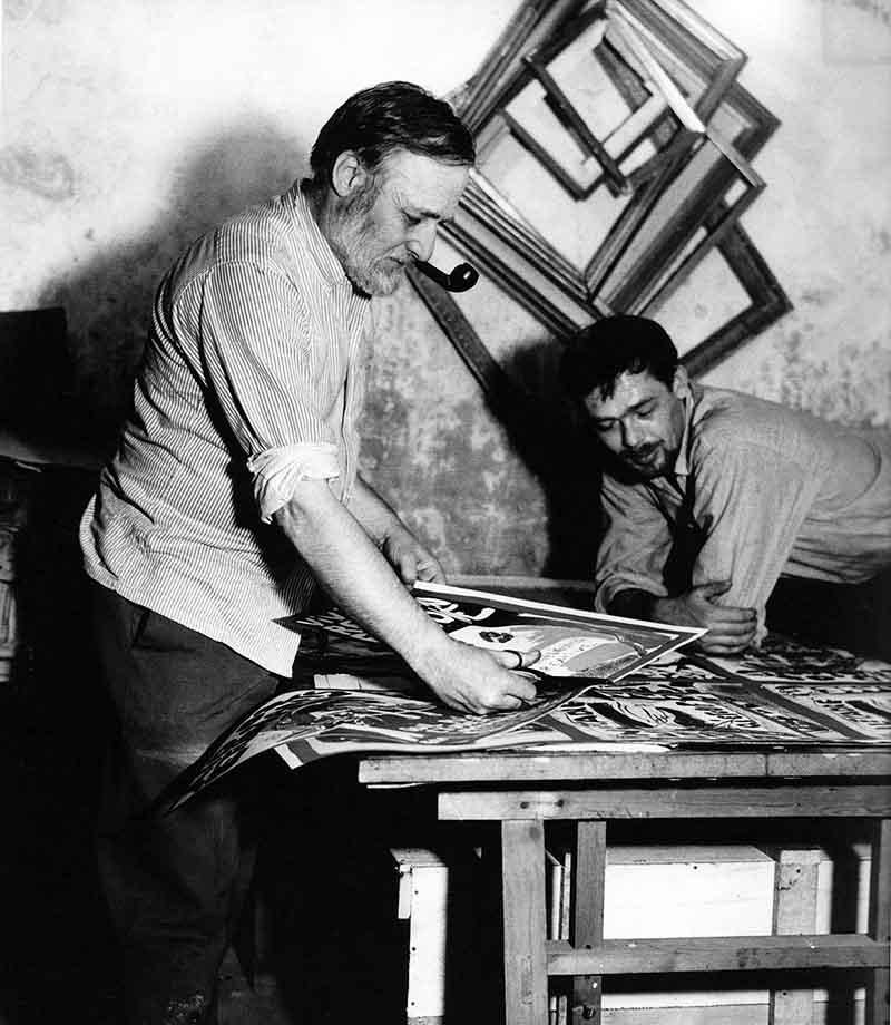 Asger Jorn, Sans titre (affichevolution), 3e, série de 4 affiches en vente 5