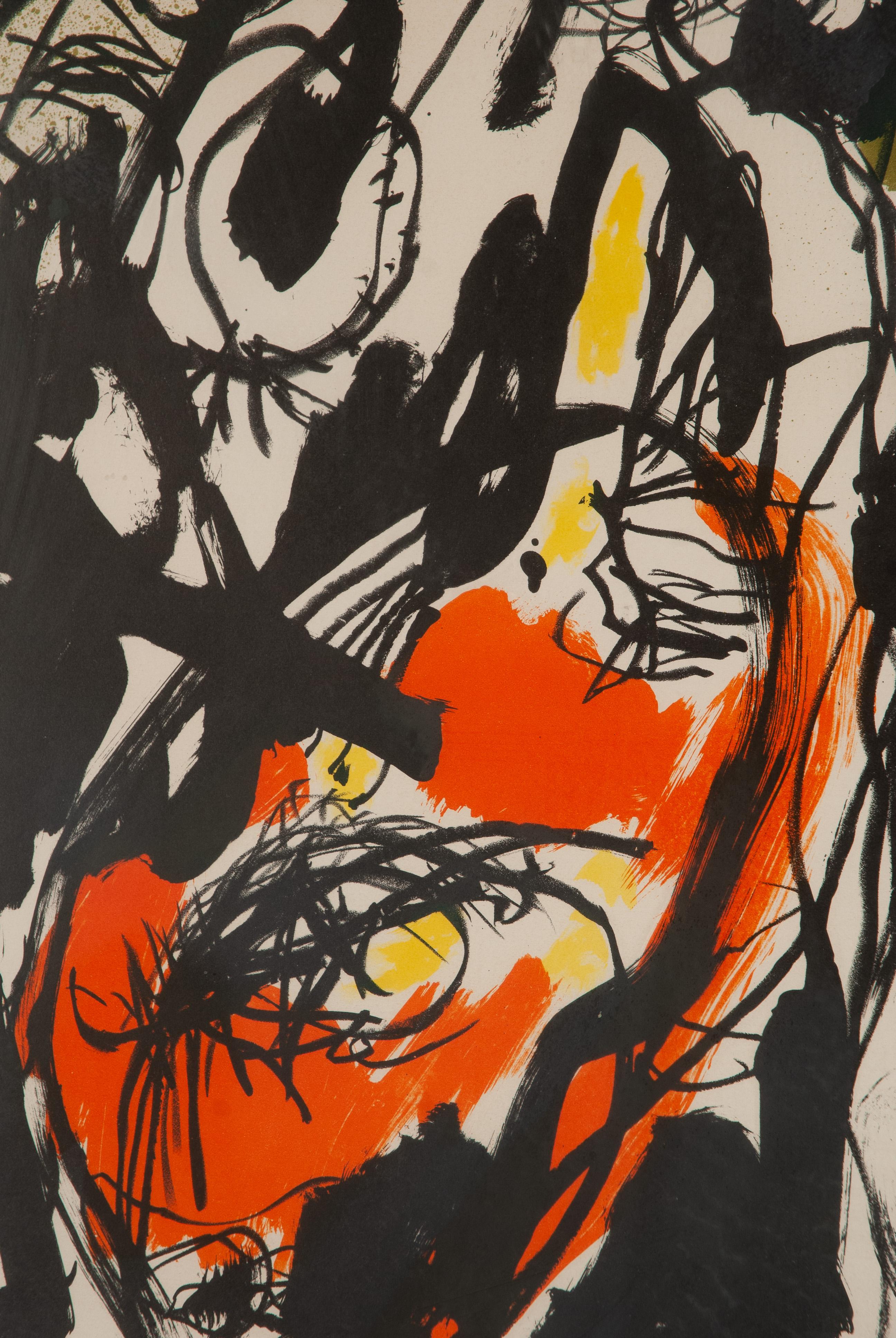 Von Kopf bis Fuss (From Head to Toe) 10/75 - Beige Abstract Print by Asger Jorn