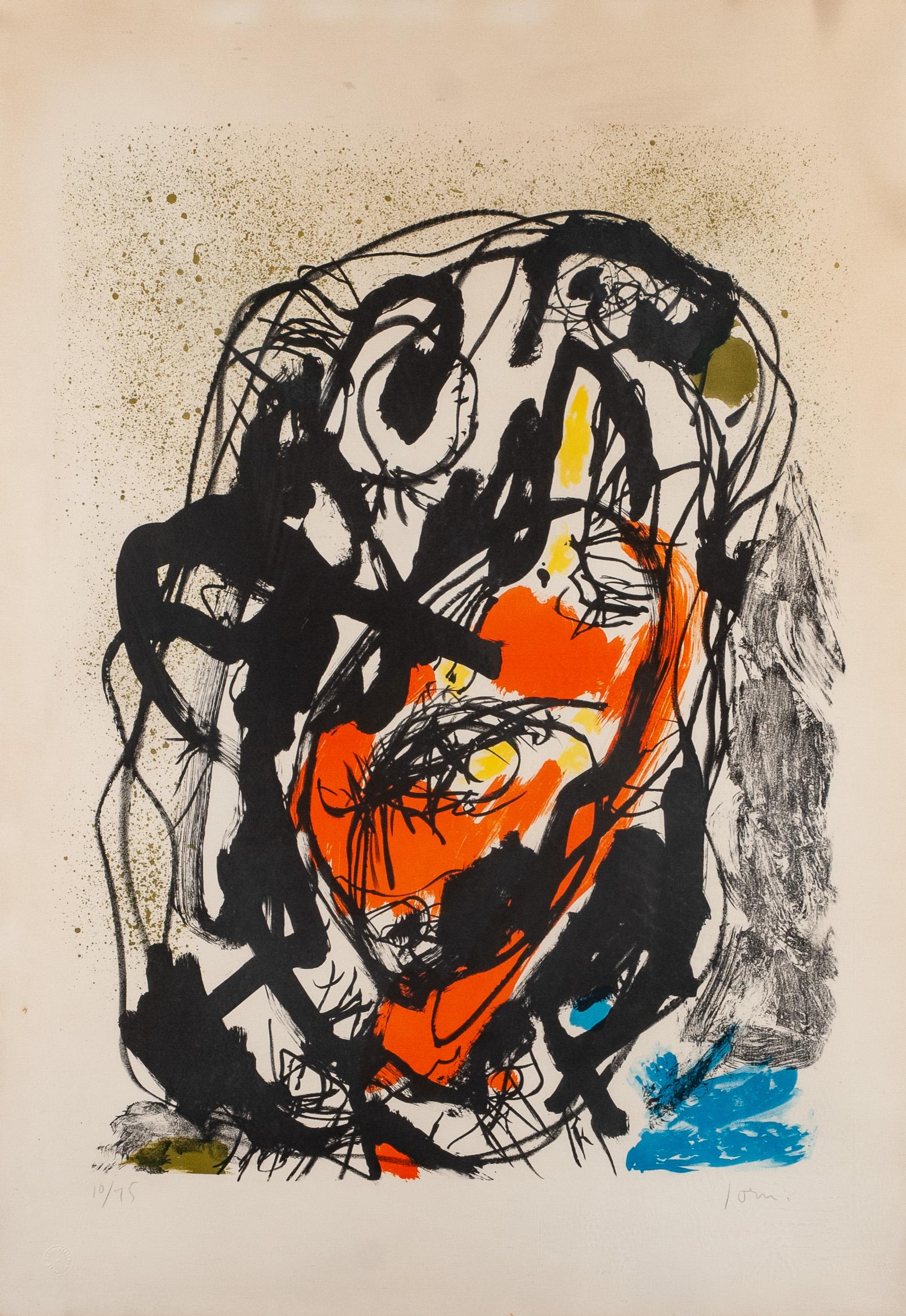 Asger Jorn Abstract Print - Von Kopf bis Fuss (From Head to Toe) 10/75