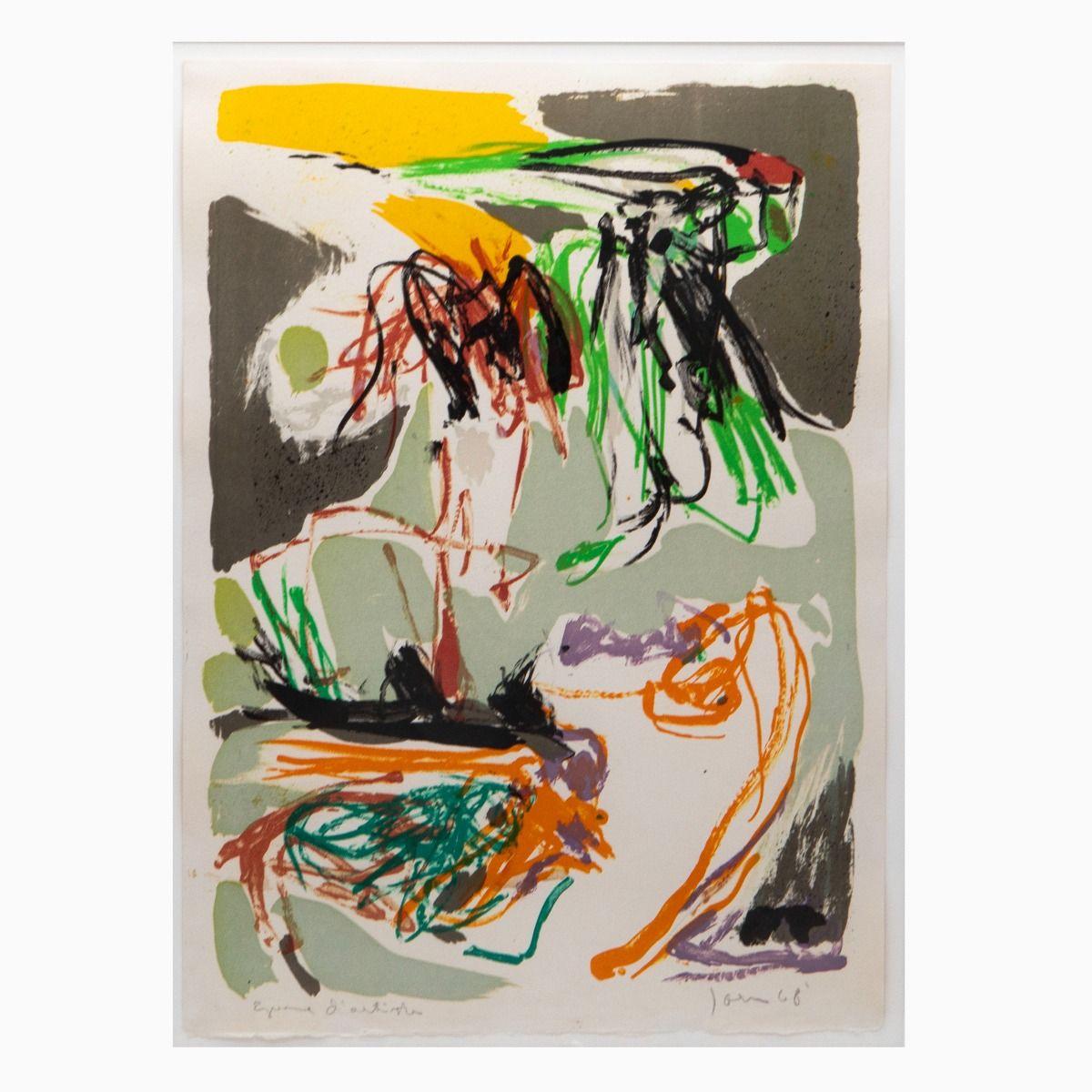 Modern Asger Jorn, Untitled Lithograph, 1968, Signed, Artist’s Proof (Épreuve d’artiste For Sale