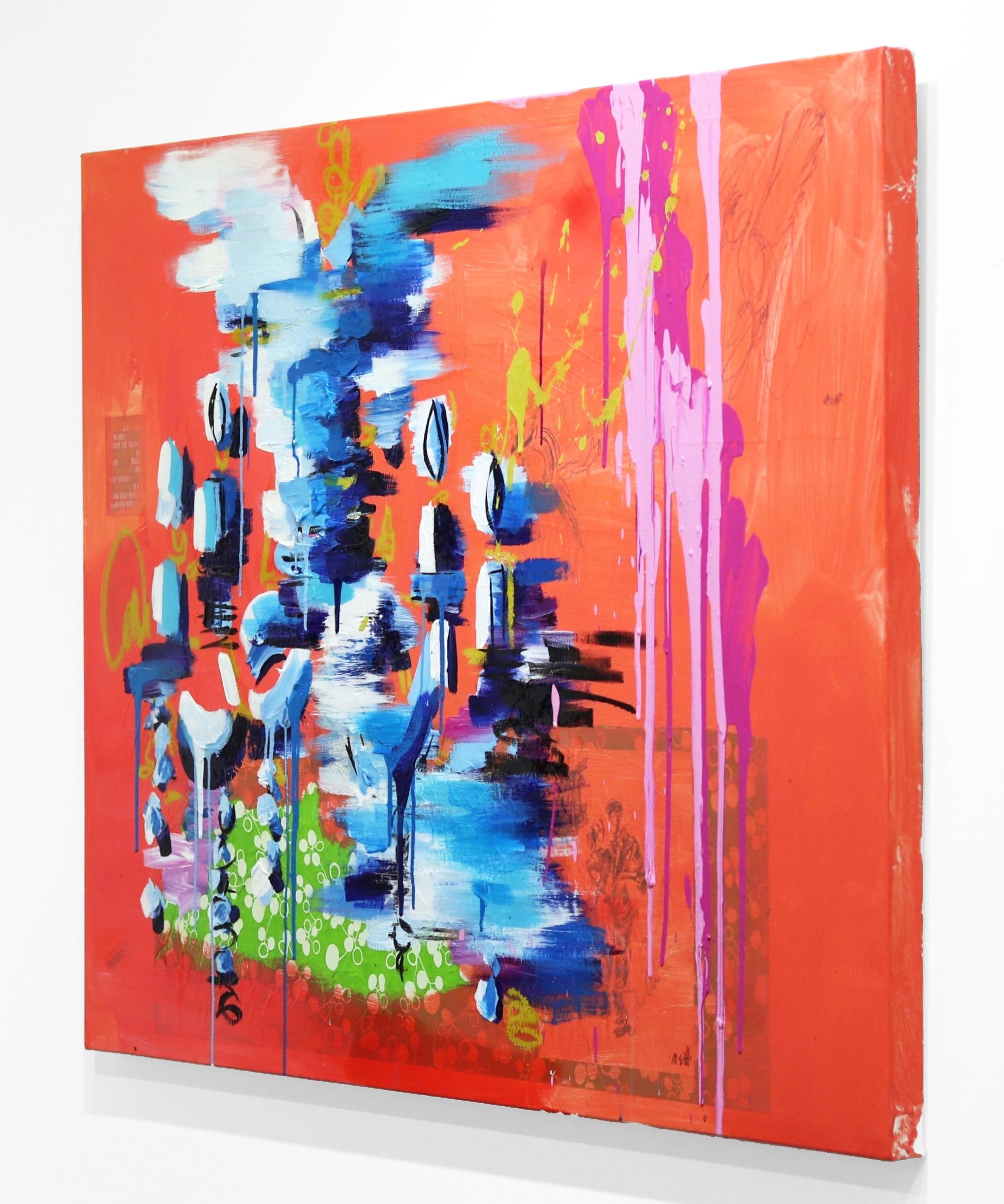 Texan artist Ash Almonte's vibrant original paintings are inspired by abstract expressionism combined with an optimistic contemporary outlook. Almonte is inspired by beautiful color, incredible music, outrageous fashion, and likes to take risks
