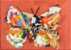 Small Jobs Copper - Vibrant Acrylic Resin Abstract Butterfly Painting