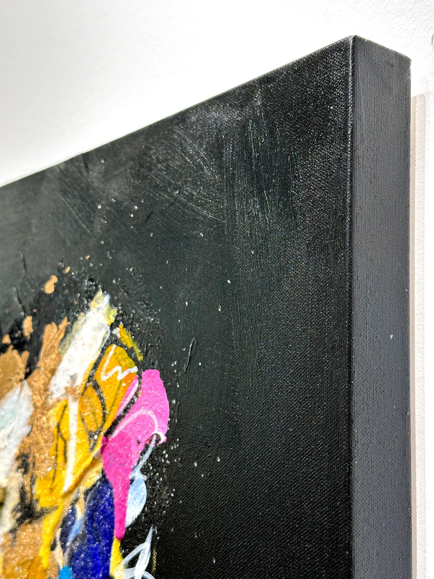« Look at the Stars, Look at How They Shine for You », peinture de papillons sur toile en vente 10