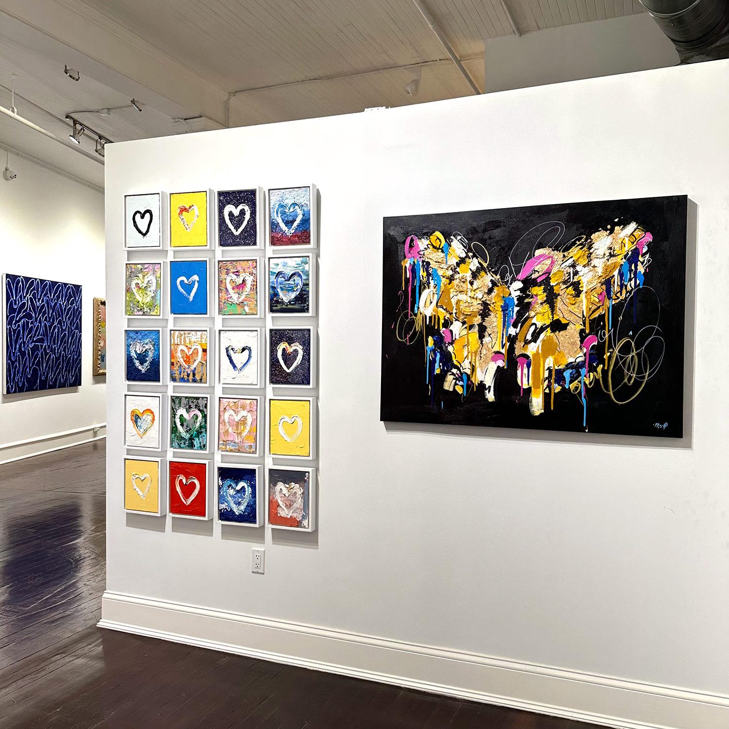 « Look at the Stars, Look at How They Shine for You », peinture de papillons sur toile en vente 15