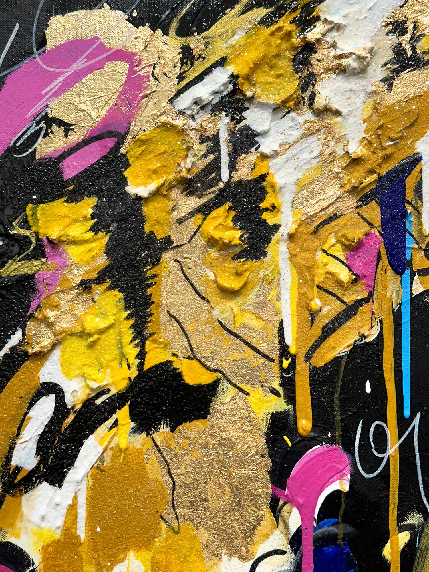 « Look at the Stars, Look at How They Shine for You », peinture de papillons sur toile en vente 3