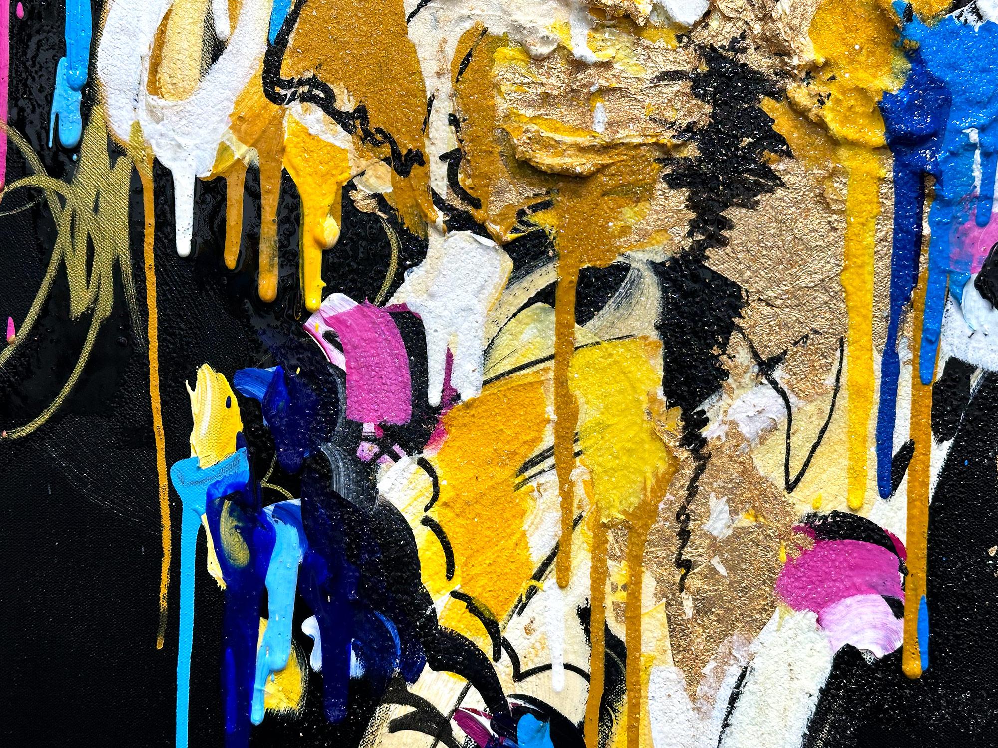 « Look at the Stars, Look at How They Shine for You », peinture de papillons sur toile en vente 4