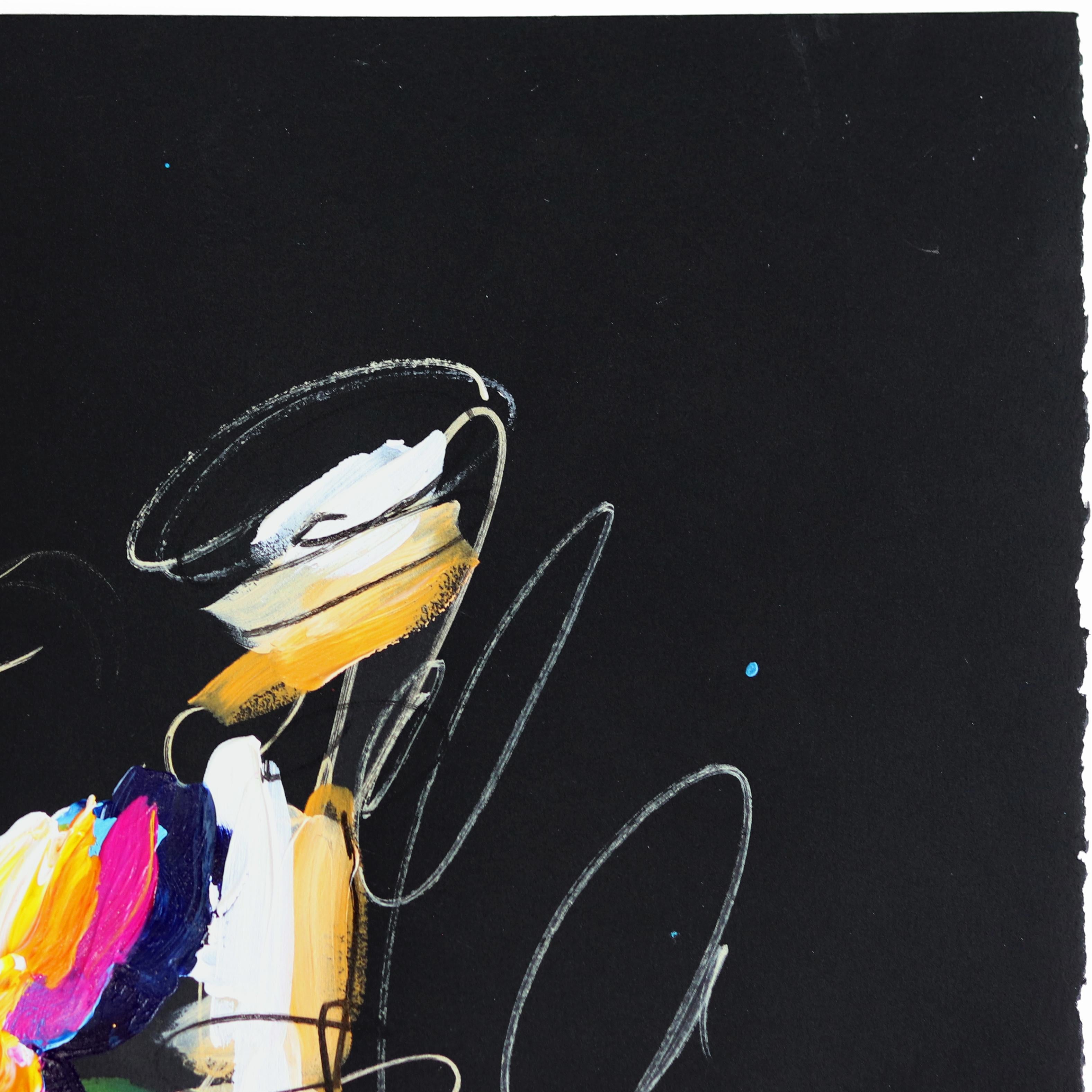 Die lebendigen Originalgemälde des texanischen Künstlers Ash Almonte sind vom abstrakten Expressionismus inspiriert und verbinden ihn mit einer optimistischen zeitgenössischen Perspektive. Almonte lässt sich von schönen Farben, unglaublicher Musik
