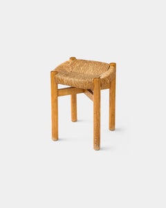 Ash and Cord Stool by Charlotte Perriand, France, c. 1960
