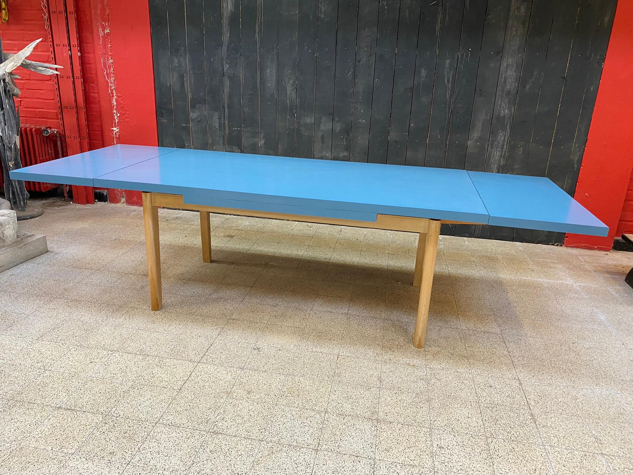 Ash and Laminate Table Reconstruction Period, circa 1950 In Good Condition For Sale In Saint-Ouen, FR