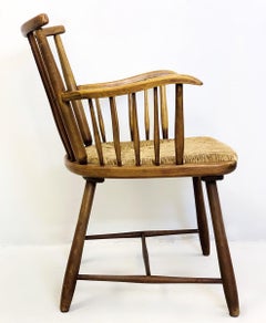 Ash and Rush Seats Armchairs by Arno Lambrecht for WK Mobel, 1950s